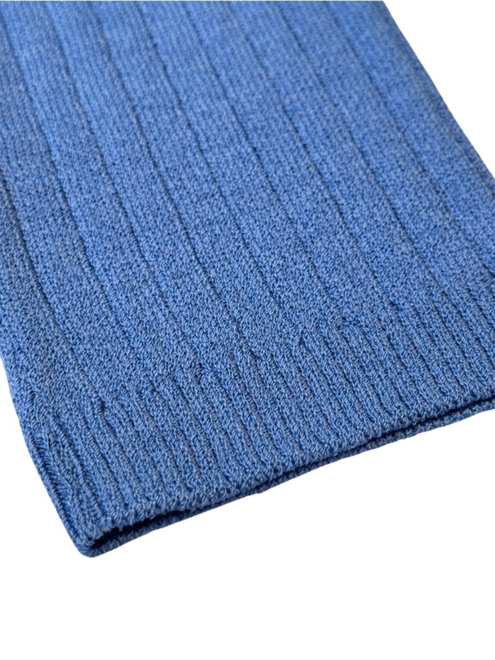 St. John Collection Blue Santana Knit Style Ribbed V-Neck 3/4th Sleeve Sz S - Picture 11 of 14